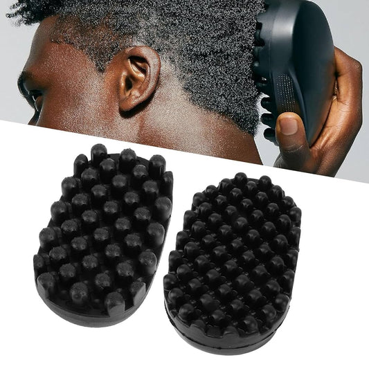 2-Pack Rubber Twist Wav Brush Washable Loc Twisting Comb Coil Afro Sponge Barber